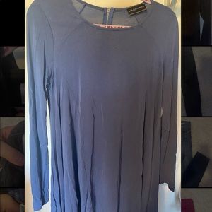 Above knee long sleeve T-shirt dress